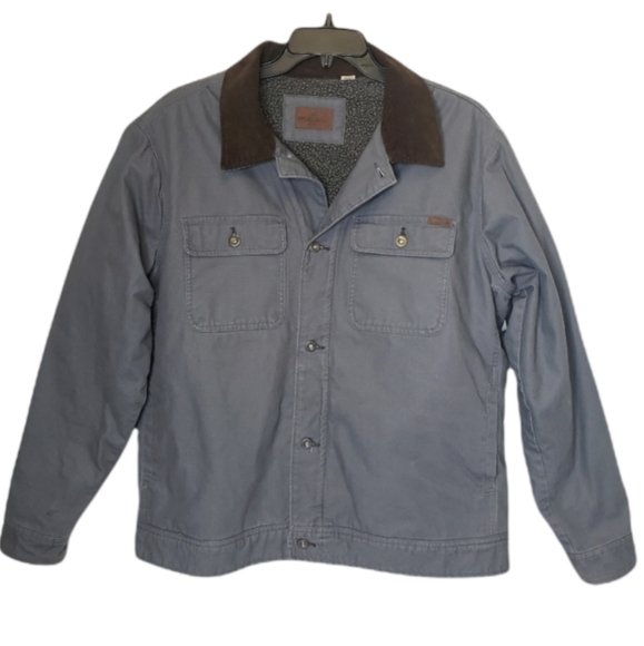 Woolrich Other - Woolrich Mens  Gray work Canvas sherpa warm collared coat jacket SZ Extra Large